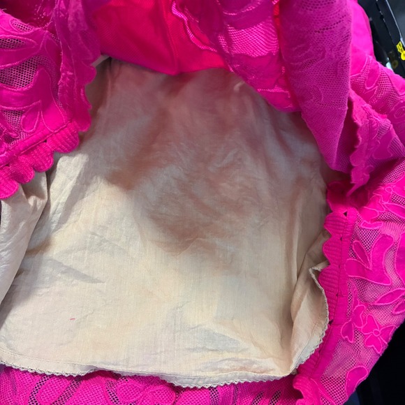 Anthropologie Moulinette Soeurs Rhododendron Pink Eyelet Dress Sz 10 - Picture 10 of 12